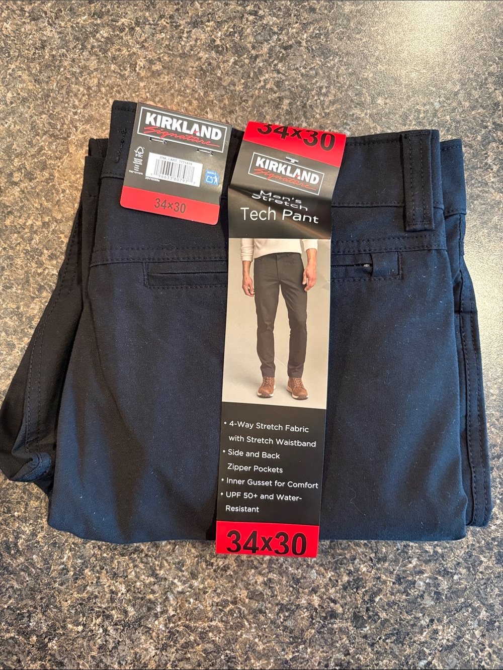 Kirkland Signature Men’s Black Tech Chinos